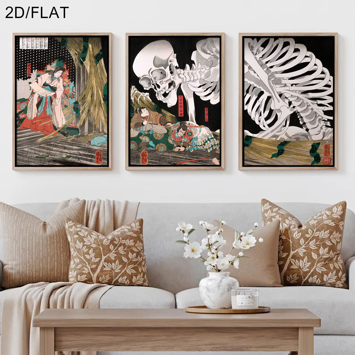 Home Decor Quirky - 3 szt. Retro Japońskie Takiyasha Czarownica