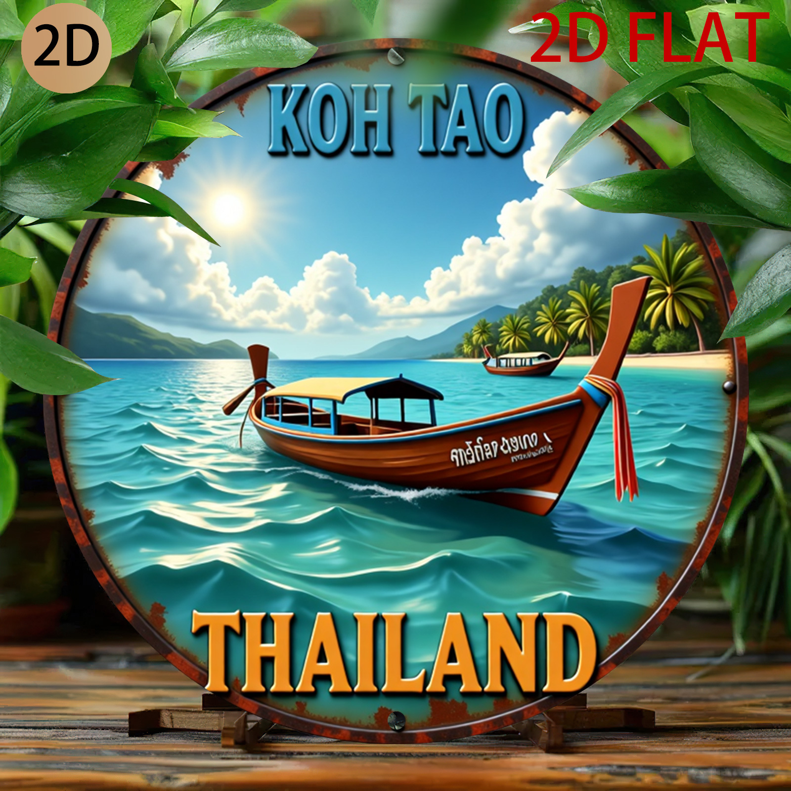 Home Decor Logo Design - 2D Płaski Okrągły Logo Koh Tao