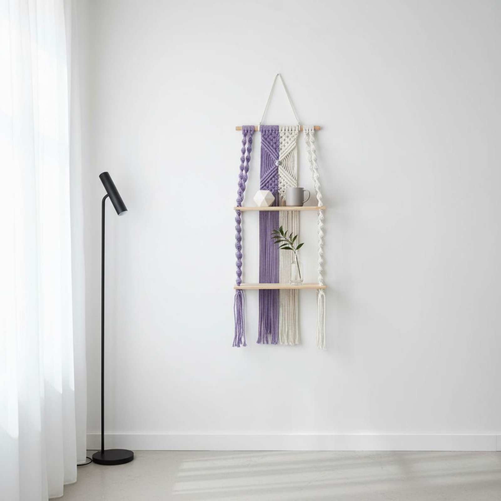 Macrame Wall Hanging - Półka wisząca w stylu boho, łatwa