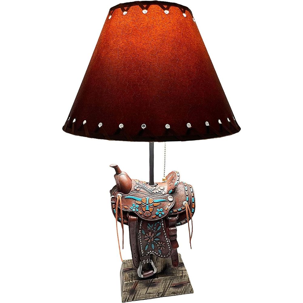 Home Decor Room - Lampa stołowa w stylu kowbojskim Western