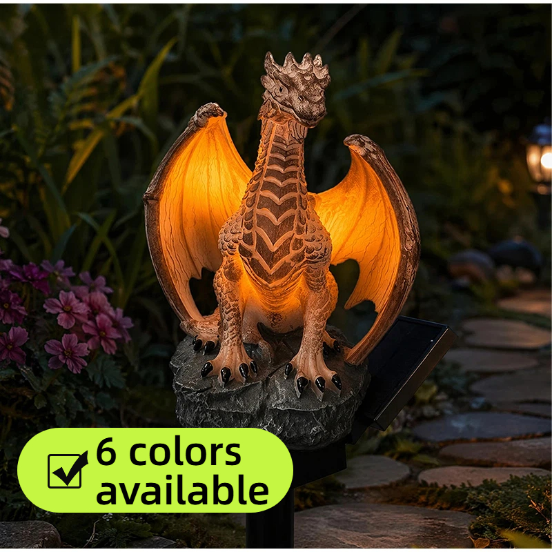 Home Decor Quirky - Lampa ogrodowa solarna Dragon Legacy Golden