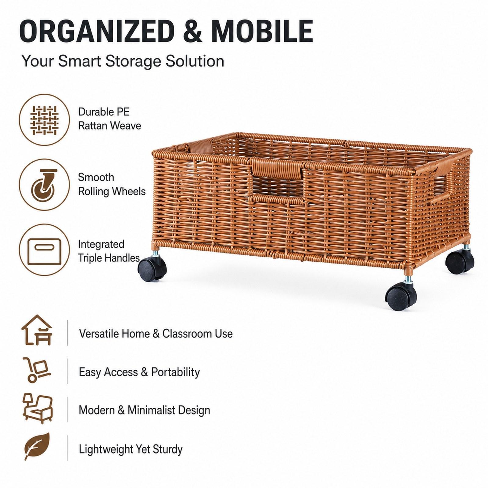 Home Decor On Wheels - Kosz do przechowywania w łazience na