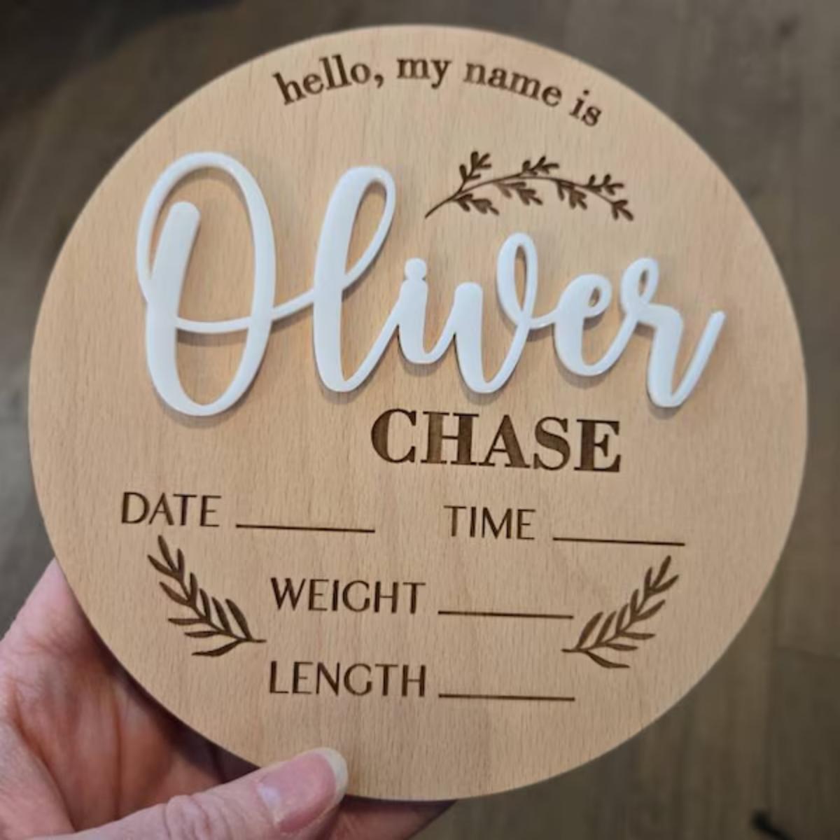 Home Decor Diy - 1 szt. Personalizowany drewniany znaczek z