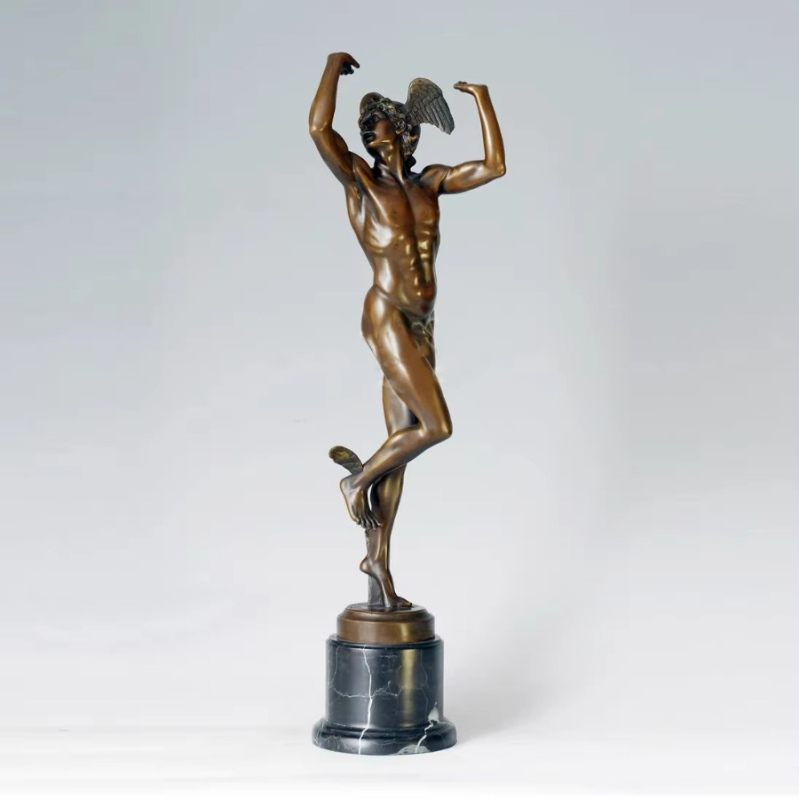 Home Decor Hermes - Miedziana Grecka Hermes Rzymski Merkury Statua