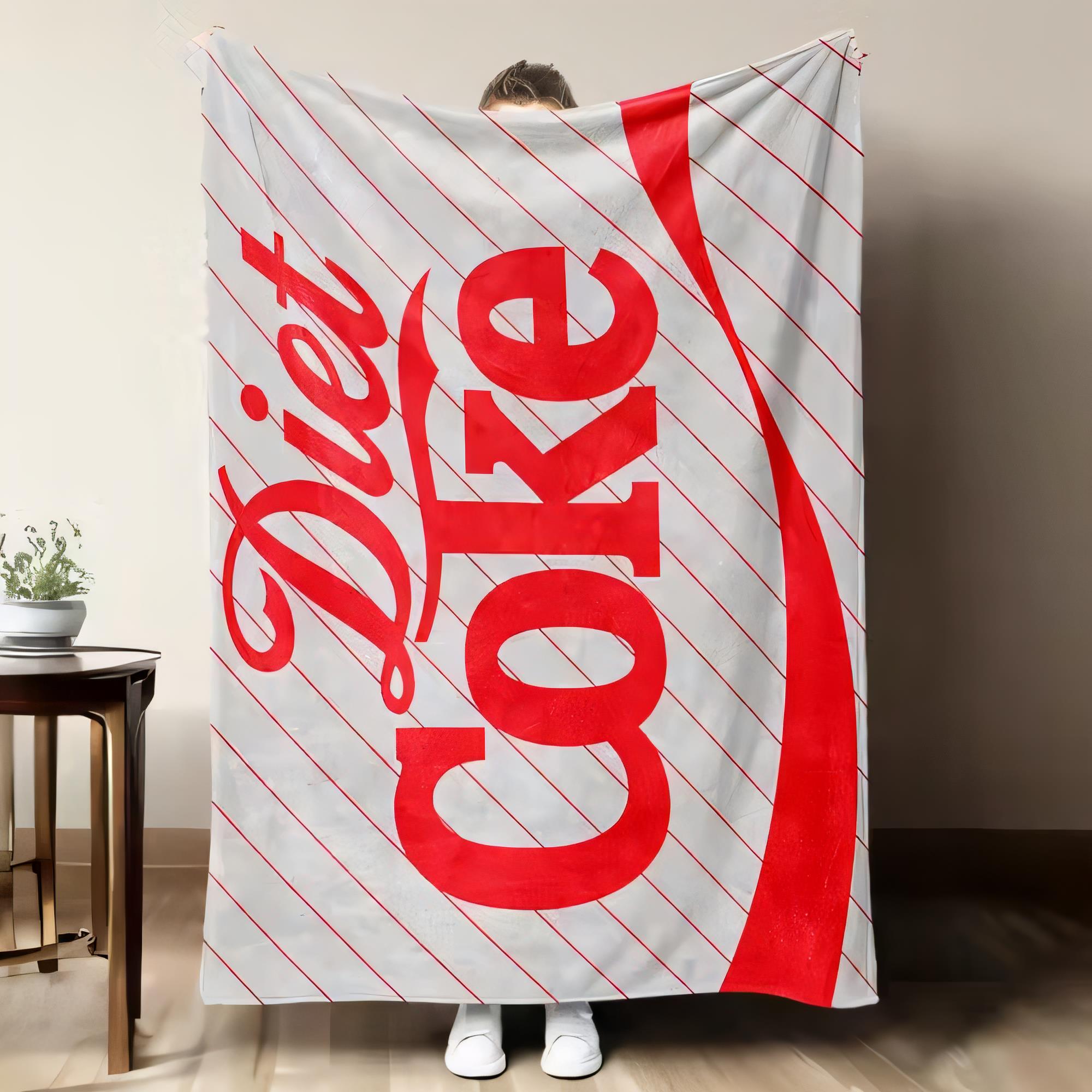 Home Decor Logo Design - Koc z logo Diet Coke, miękki