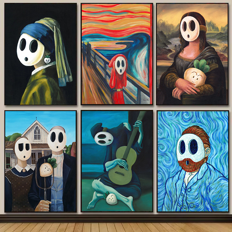 Home Decor Gothic - Obrazy kreatywnych mistrzów: Picasso, Van Gogh,