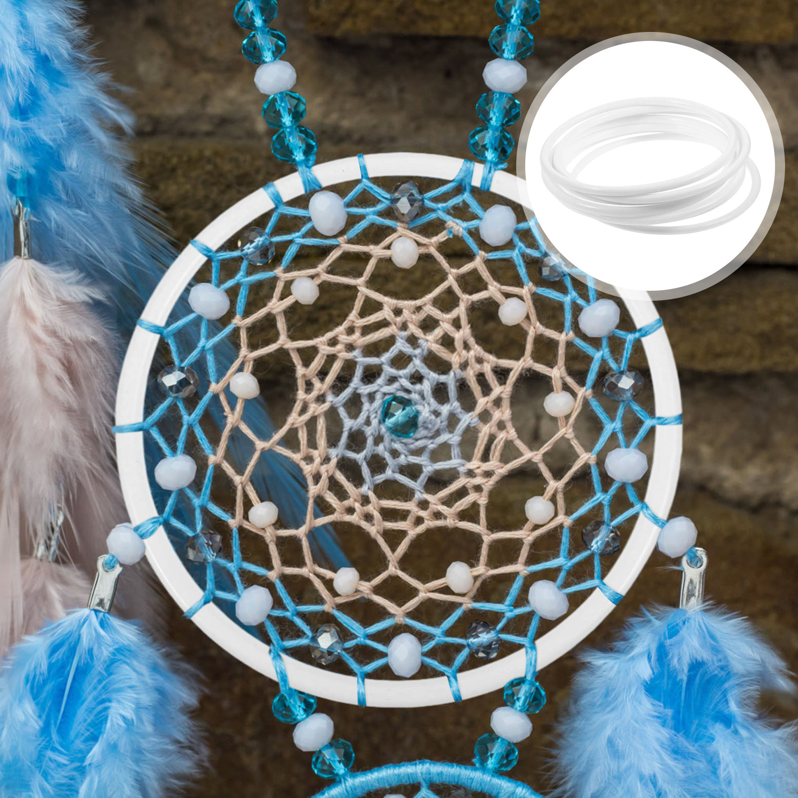 Macrame Wall Hanging - 20 szt. plastikowych pierścieni do łapaczy