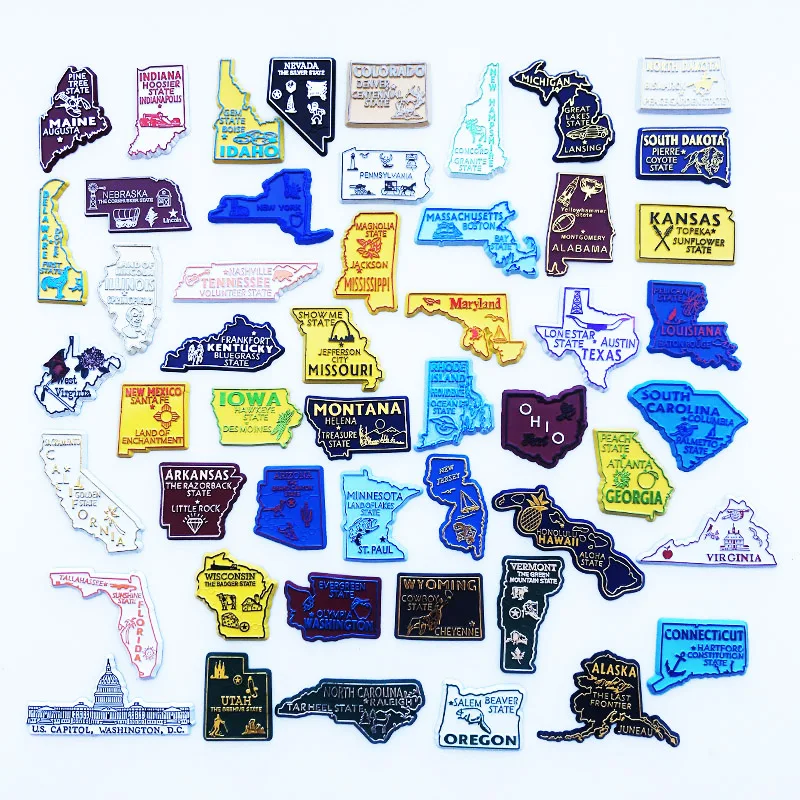 Home Decor New York - Magnes na lodówkę z mapą Stanów