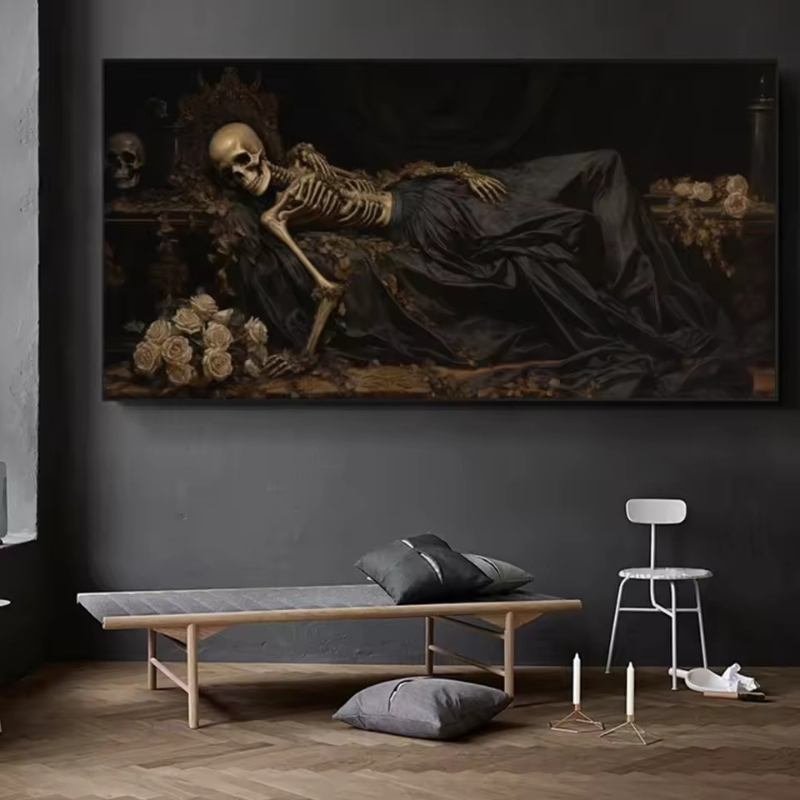 Home Decor Gothic - Gotycki Mroczny Obraz na Płótnie Śpiący