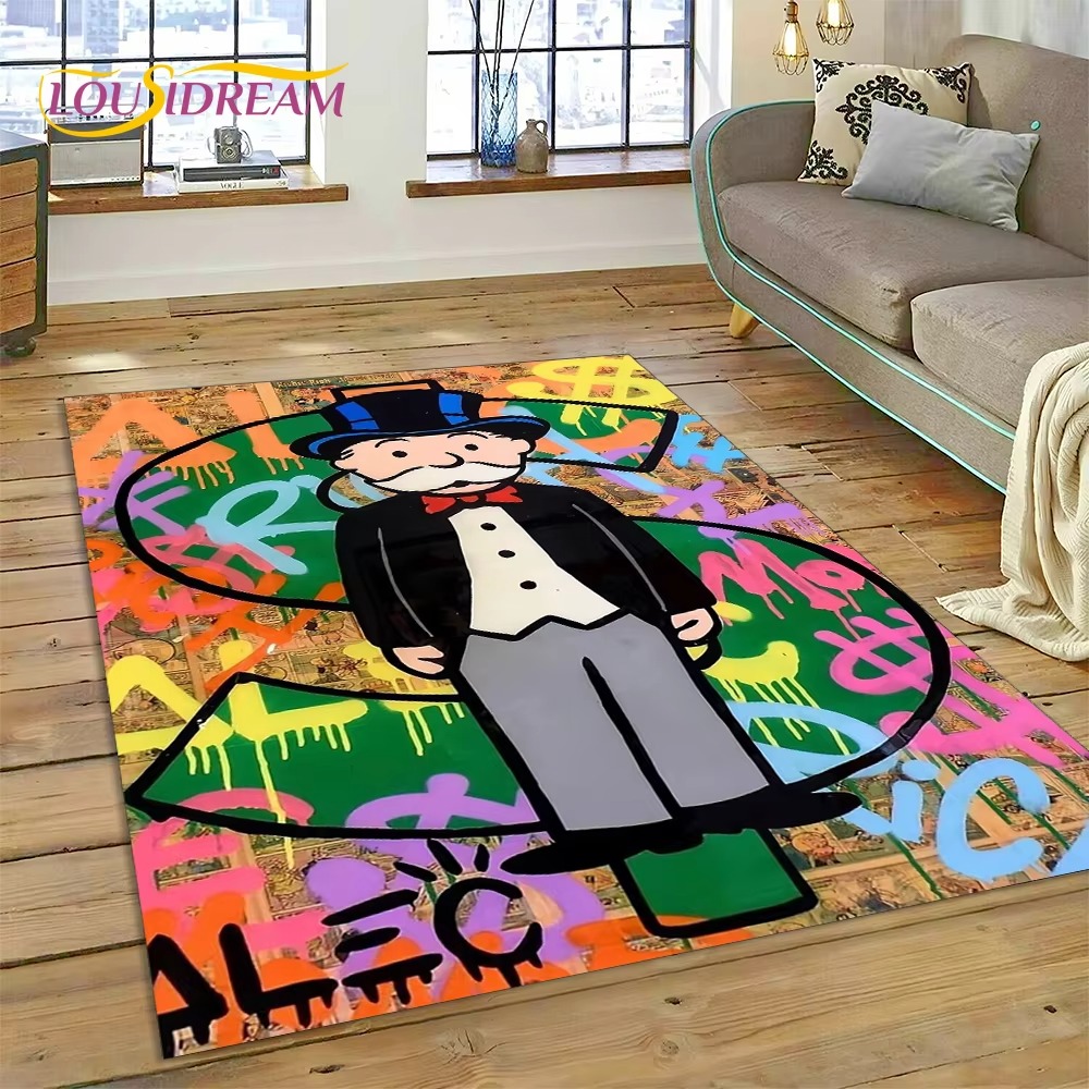 Home Decor Games Online Free - Dywanik z motywem gry w Monopoly,