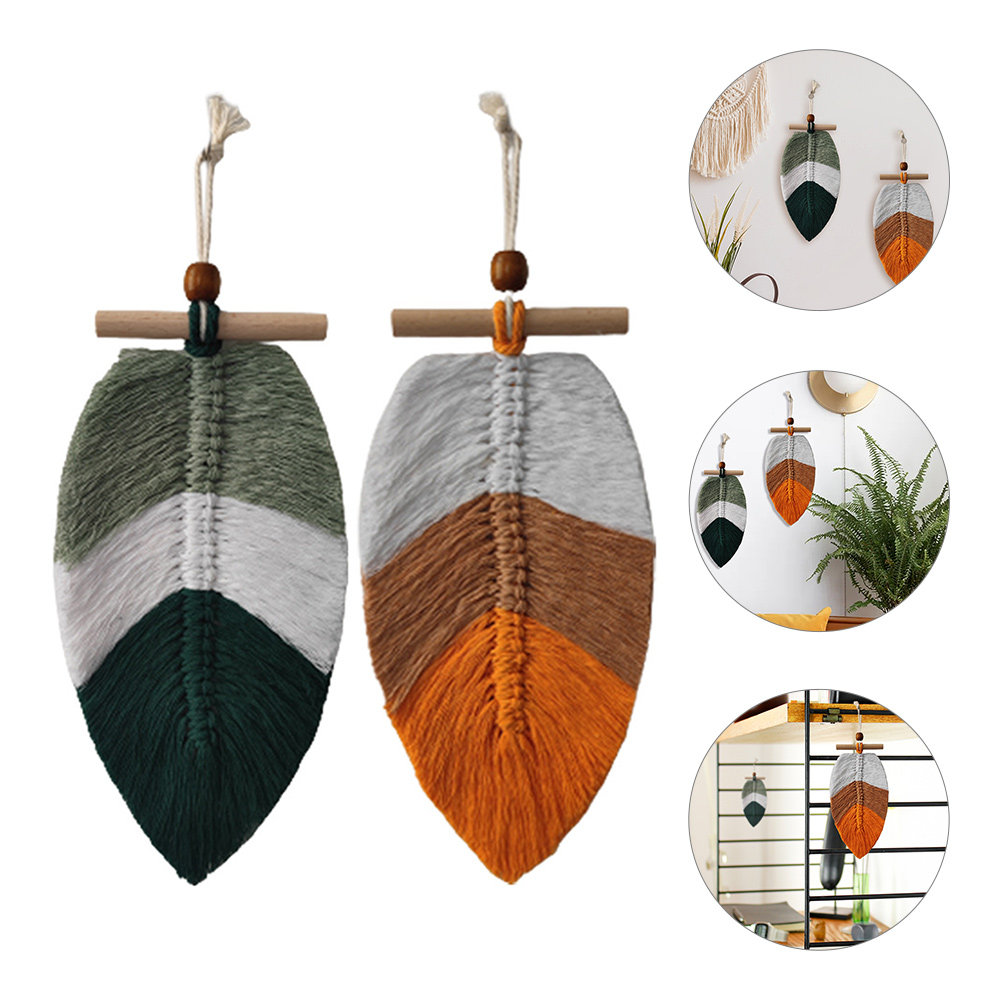 Macrame Wall Hanging - 2 szt. Tkane makramowe dekoracje ścienne