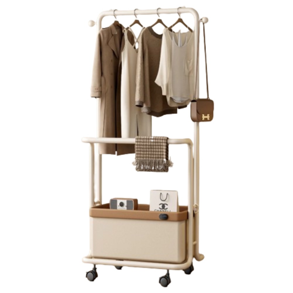 Home Decor On Wheels - Stylowy metalowy wózek na ubrania na