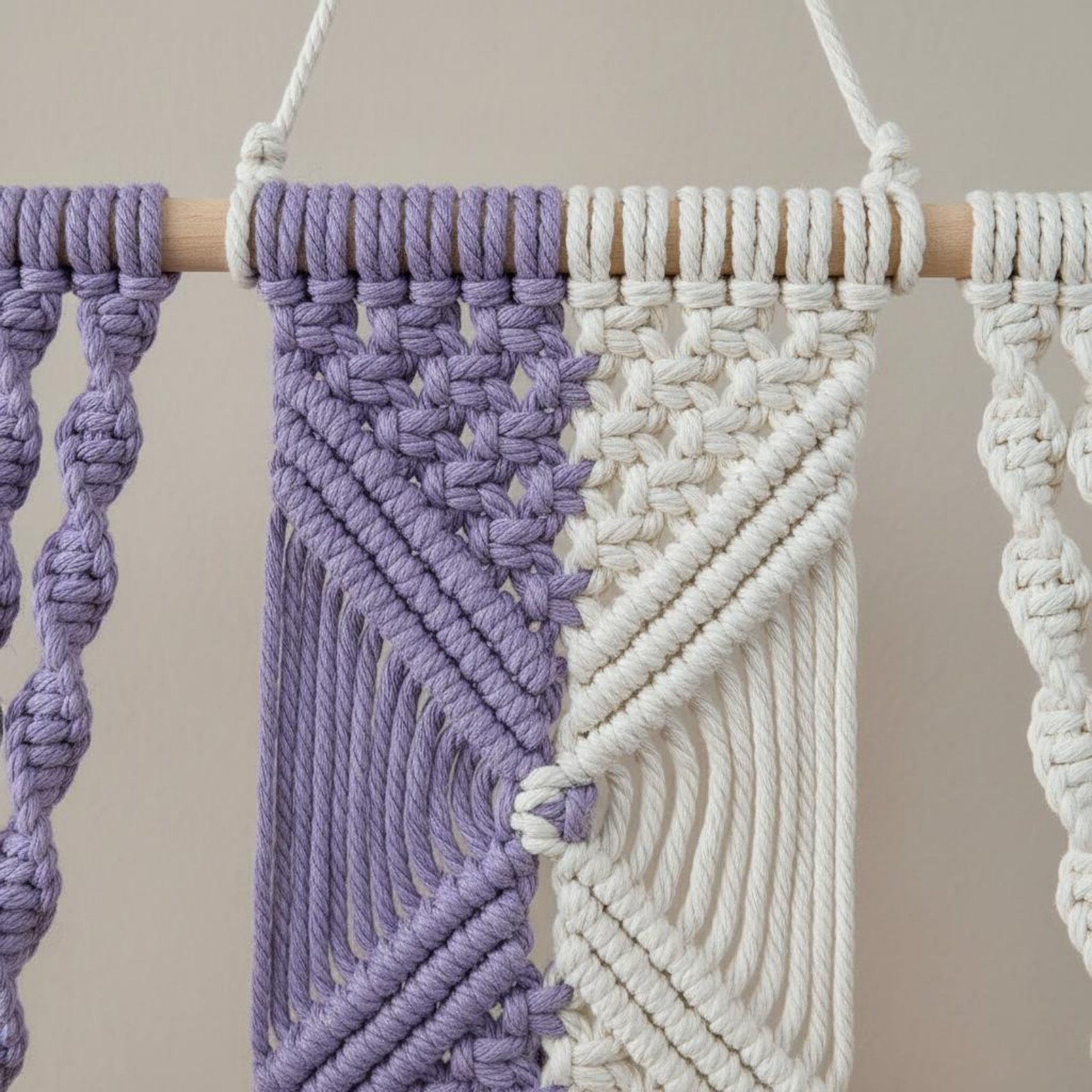 Macrame Wall Hanging - Półka ścienna w stylu boho, ręcznie