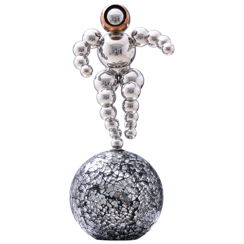 Home Decor Za - Luksusowa rzeźba astronauty ze stali nierdzewnej,