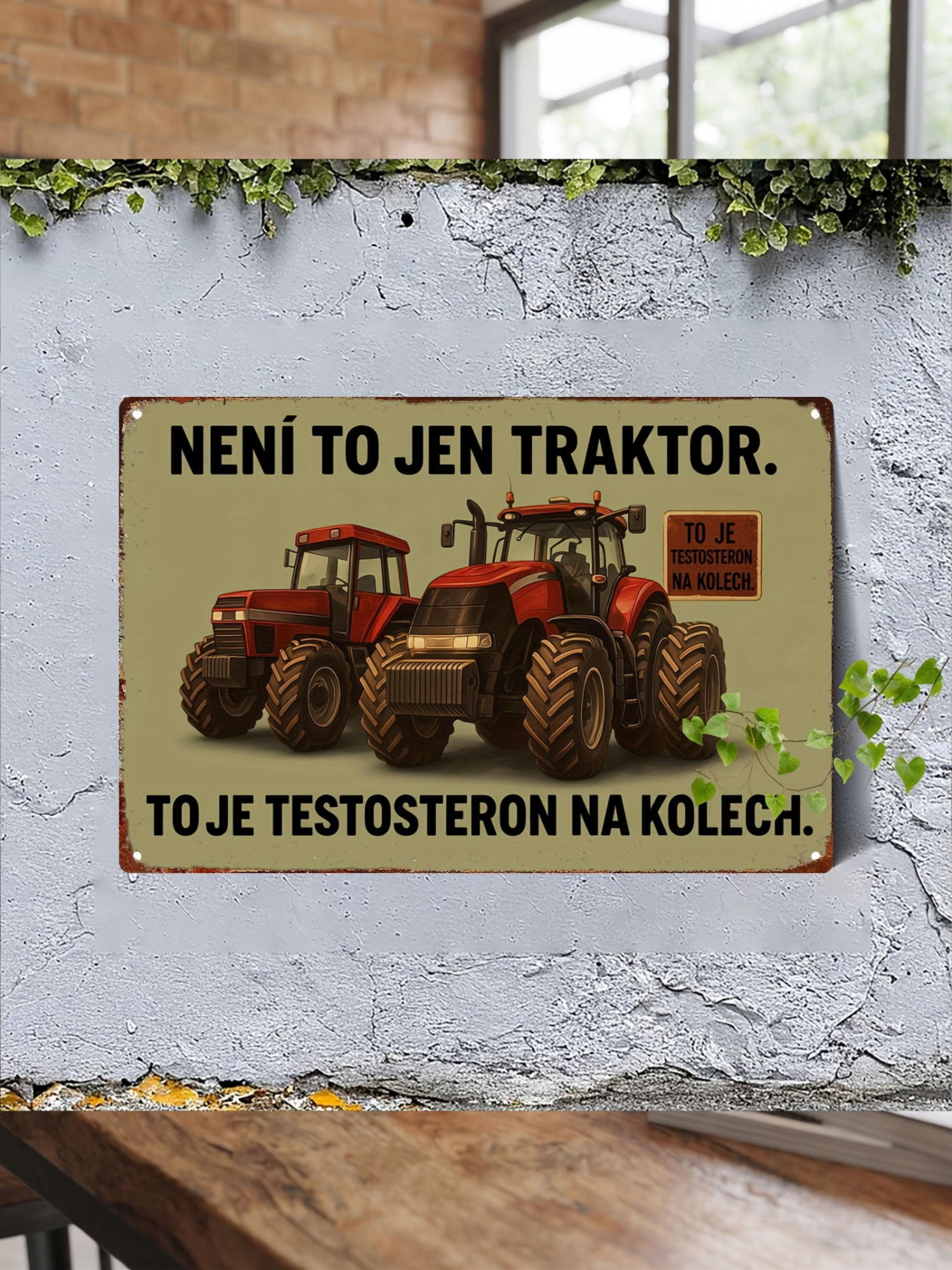 Home Decor On Wheels - Płaski znak metalowy 2D, [2D Flat]