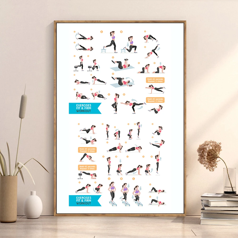 Home Decor Examples - Jedwabna tkanina Plakat na ścianę Ćwiczenia