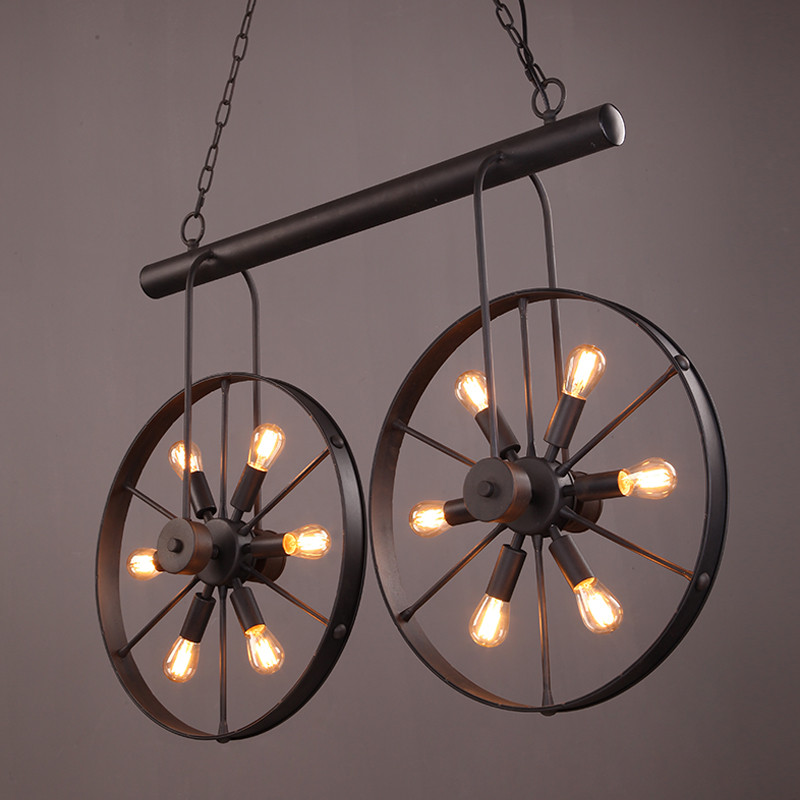 Home Decor On Wheels - Retro Vintage żyrandol na kółkach kawiarnia