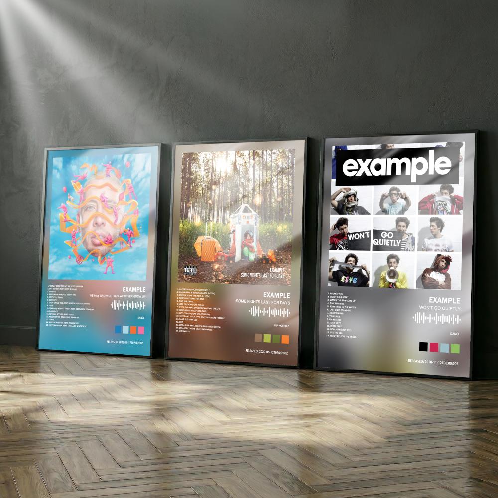 Home Decor Examples - Przykładowy Zestaw Plakatów Albumowych Nowoczesne Okładki