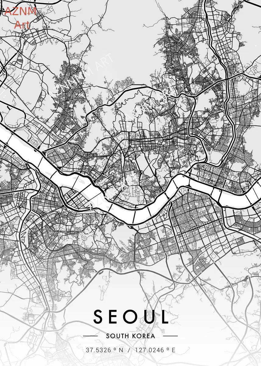 Mapa miasta grafika plakat Par – Home Decor New York recenzja i cena
