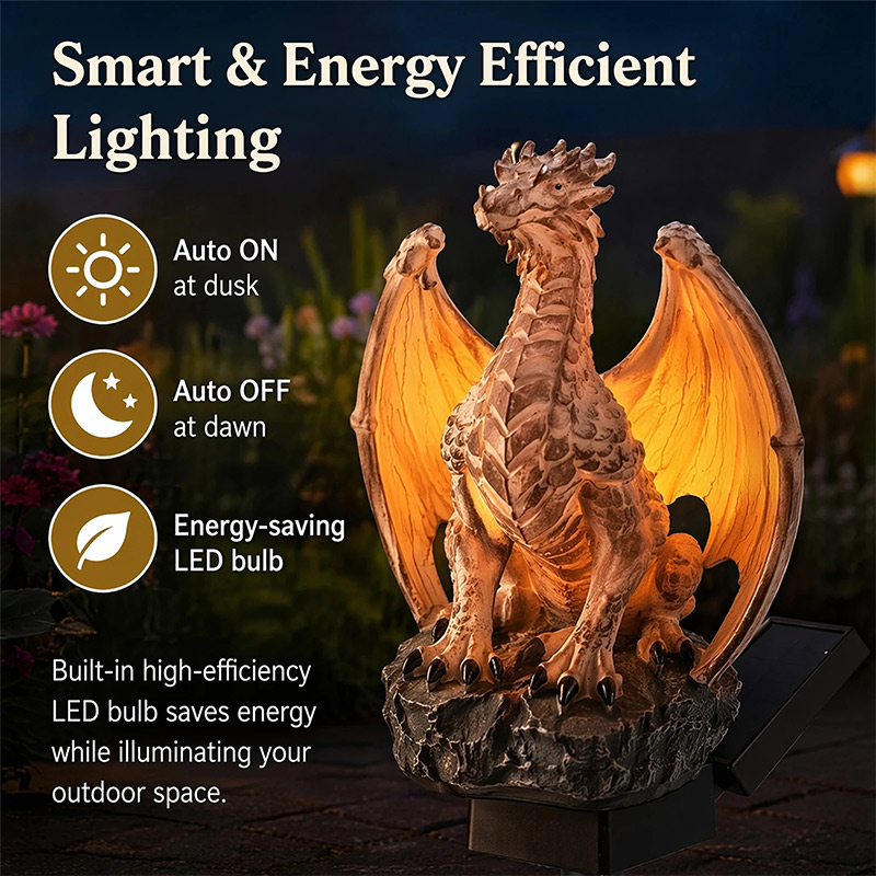Lampa ogrodowa solarna Dragon  – Home Decor Quirky recenzja i cena