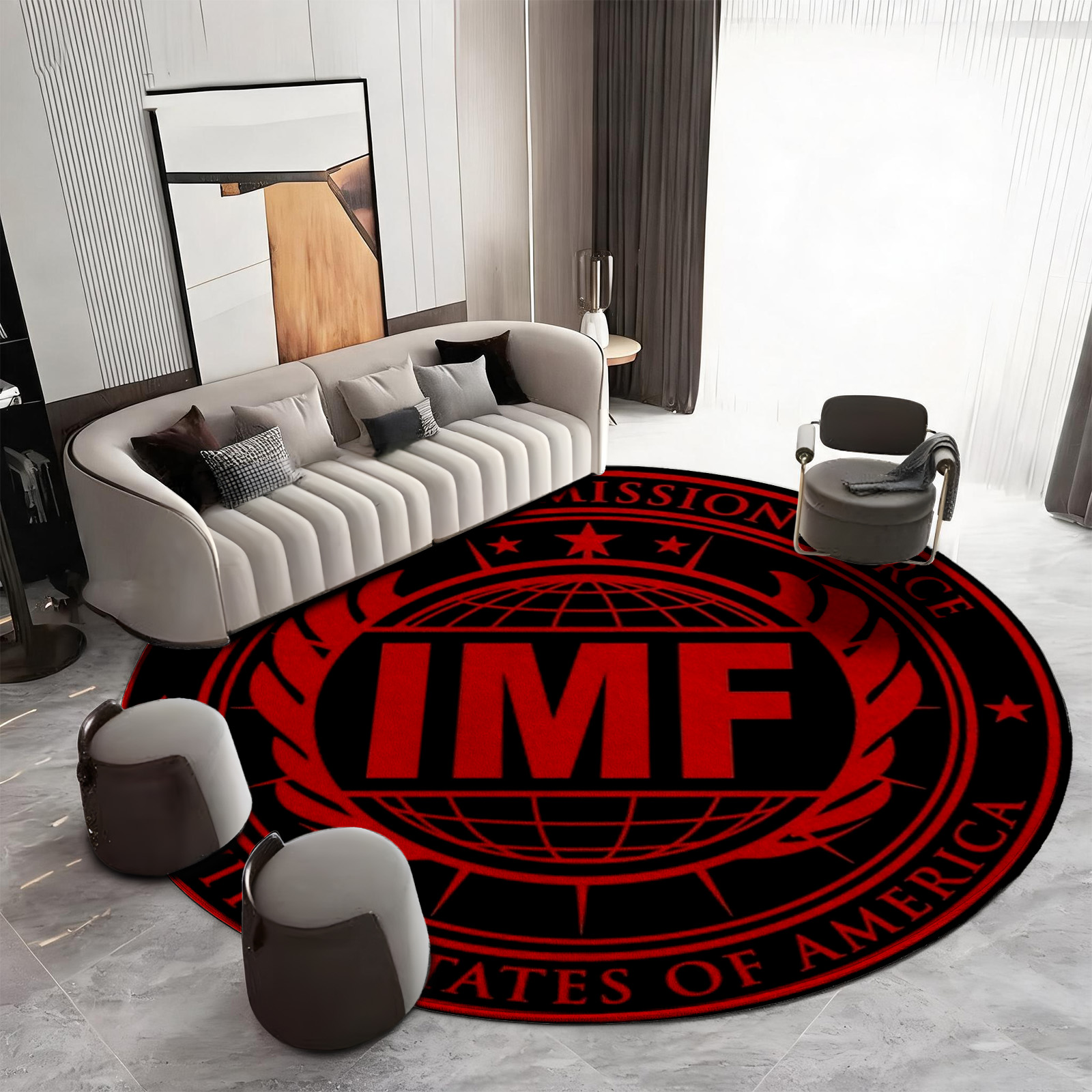 Okrągły dywan okrągły mata pod – Home Decor Logo Design recenzja i cena