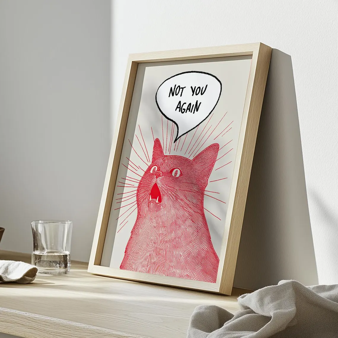 Plakat z kotem: Nie Ty Żebym C – Home Decor Quirky recenzja i cena