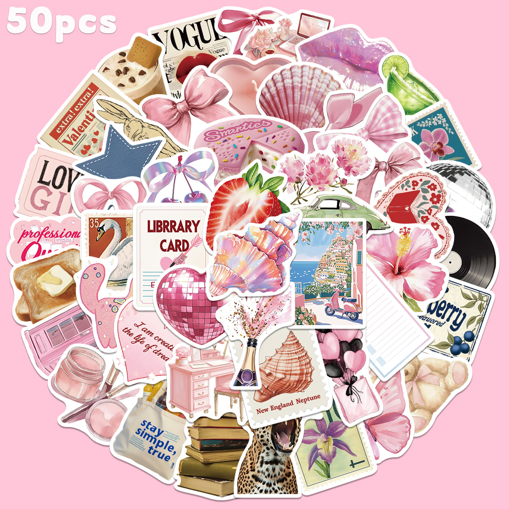 50 szt. Różowe Naklejki z Koka – Home Decor Magazine recenzja i cena