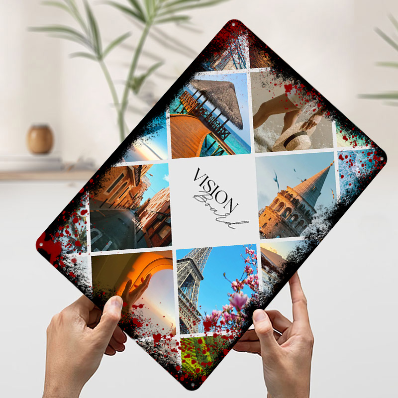 Kolaż z motywami podróży, plak – Home Decor Vision Board recenzja i cena