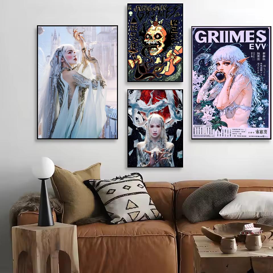 Plakat z piosenkarką pop G_Gri – Home Decor Magazine recenzja i cena