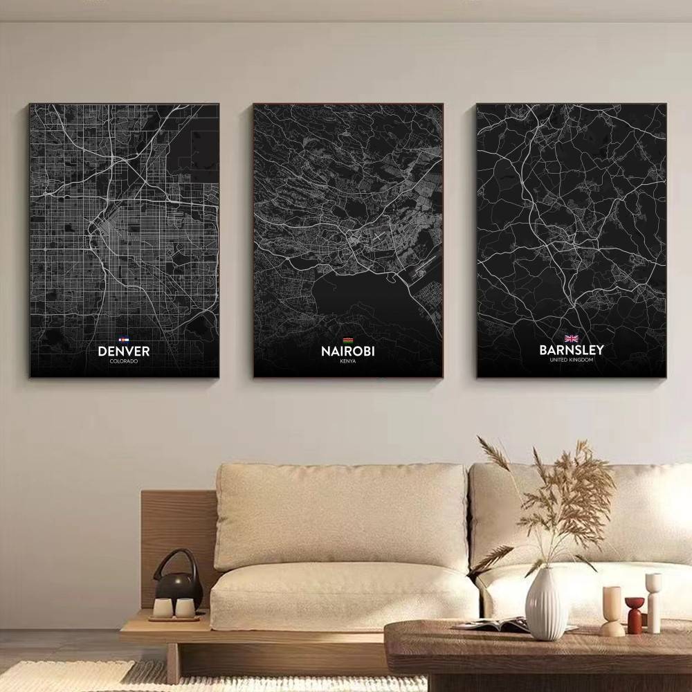 Paryż Londyn Nowy Jork Mapa Mi – Home Decor New York recenzja i cena