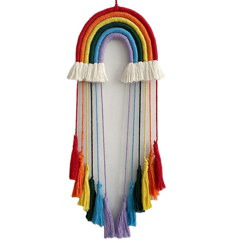 Bawełniana lina tkana w tęczow – Macrame Wall Hanging recenzja i cena