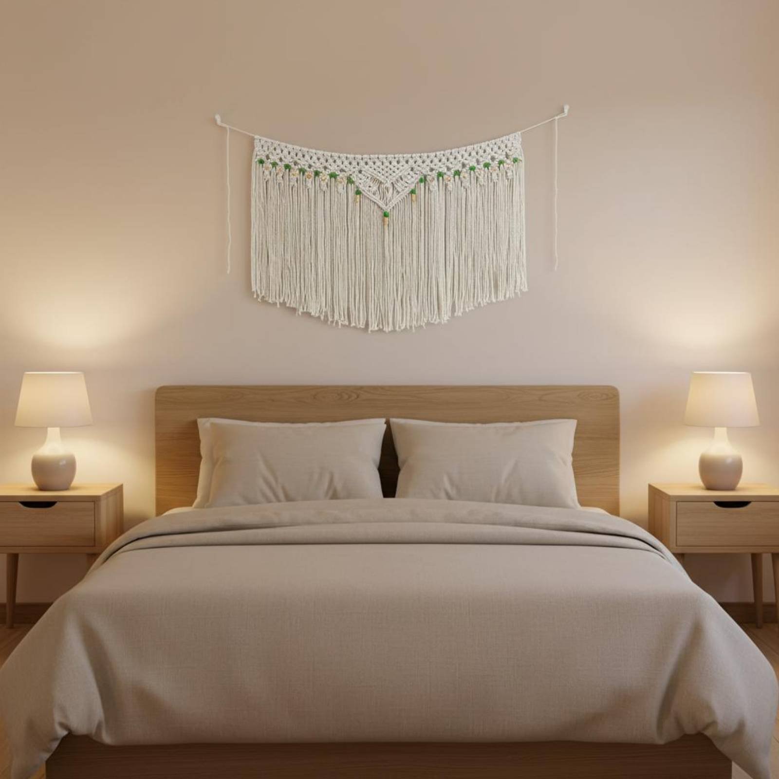 Dekoracyjna makrama z frędzlam – Macrame Wall Hanging recenzja i cena