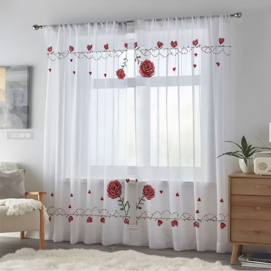 2 szt. Przezroczyste zasłony z – Home Decor Gothic recenzja i cena