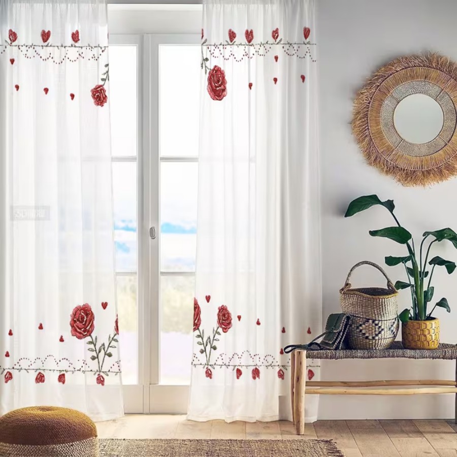2 szt. Przezroczyste zasłony z – Home Decor Gothic recenzja i cena