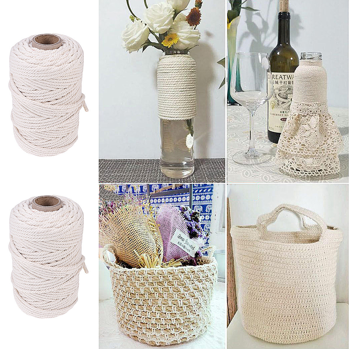 100M Naturalna bawełniana lina – Macrame Wall Hanging recenzja i cena