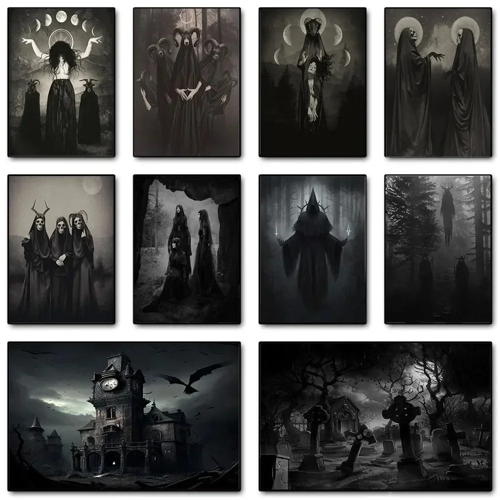Sztuka Dark Academia, plakaty  – Home Decor Gothic recenzja i cena