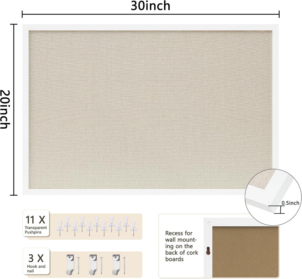 Tablica korkowa 30x20 cali, ln – Home Decor Vision Board recenzja i cena
