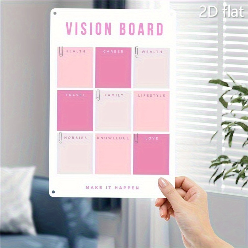 Dekoracja ścienna 2D z płaskie – Home Decor Vision Board recenzja i cena