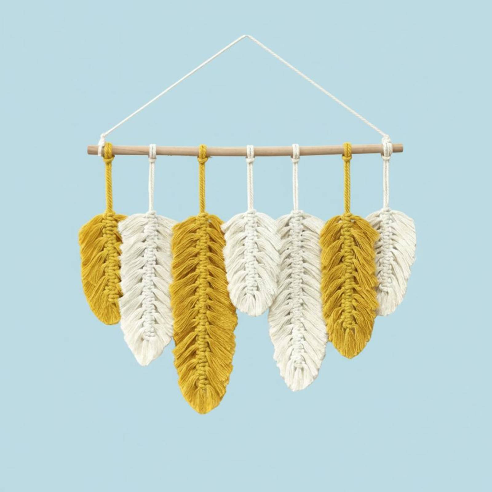 Makrama z piórami, ręcznie rob – Macrame Wall Hanging recenzja i cena